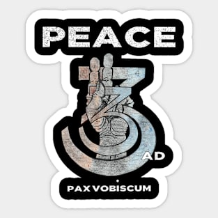Peace 33 AD. Peace to You Christian Symbol Sticker